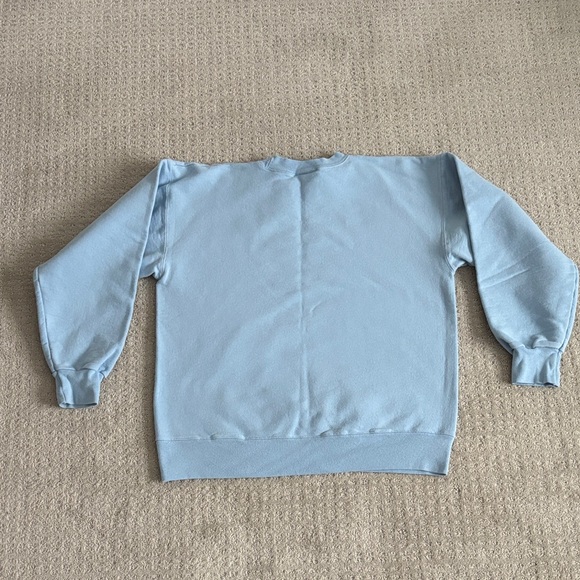 Nike Logo Stitched Light Blue Crewneck Hanes Sweatshirt Unisex Size Medium - Picture 8 of 9